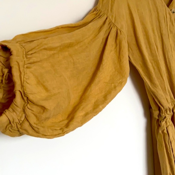 Black Crane linen jumpsuit - Picture 3 of 6